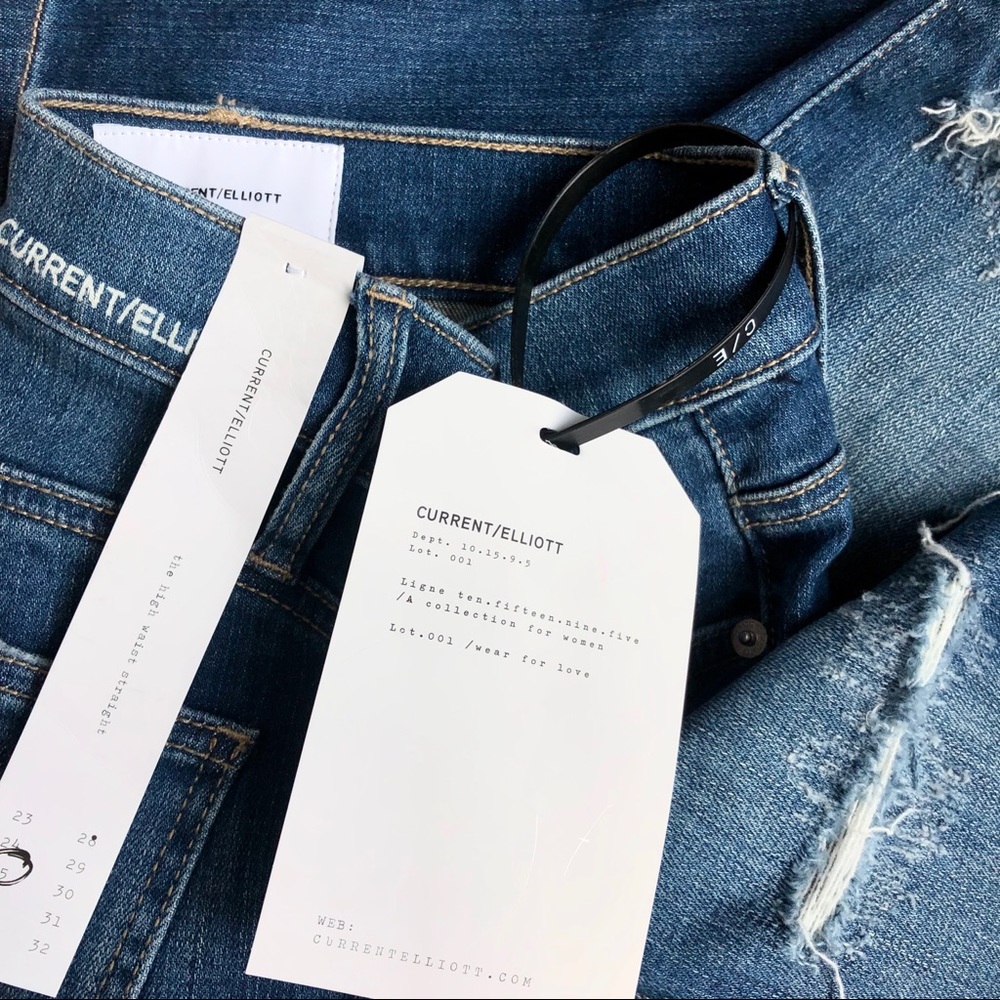 Current/Elliott “The High Waist Straight Jeans”